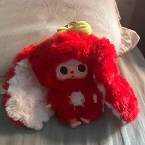 Baby Three Bunny Plush Keychain